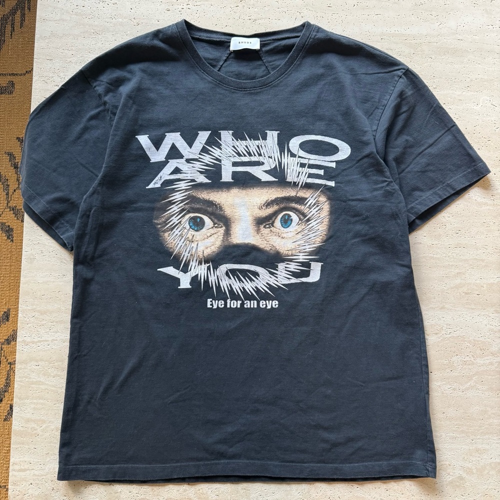 Rhude Who are You black tee shirt M